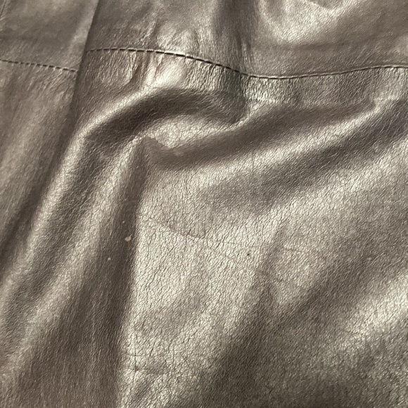 Vintage West Bay midi dark brown leather skirt - Picture 12 of 14
